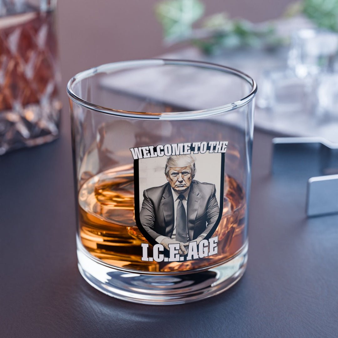 Trump "Welcome to the Ice Age" Custom Rocks Glass - PatriotDepot.com
