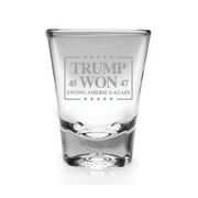Trump Won 45 - 47: Saving America Again Shot Glass - PatriotDepot.com