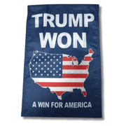 Trump Won "A Win for America" Garden Flag (Double Sided) - PatriotDepot.com