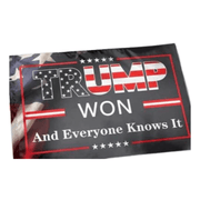 Trump Won and Everyone Knows It USA 3'X5' Flag - PatriotDepot.com