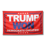 Trump Won. Democrats Cheated 3'x5' Flag - PatriotDepot.com