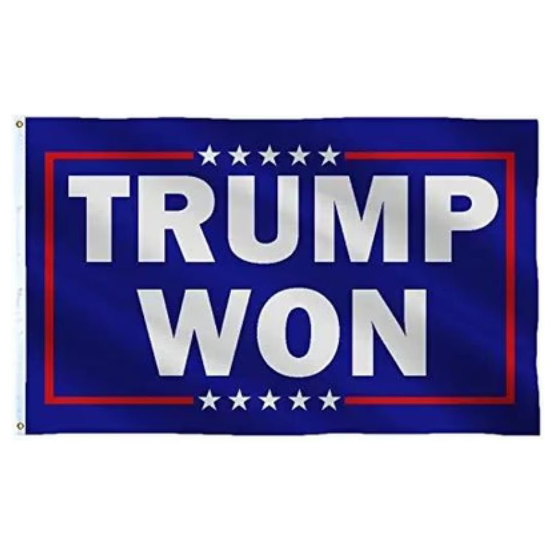 Trump Won Flag (Blue) - PatriotDepot.com