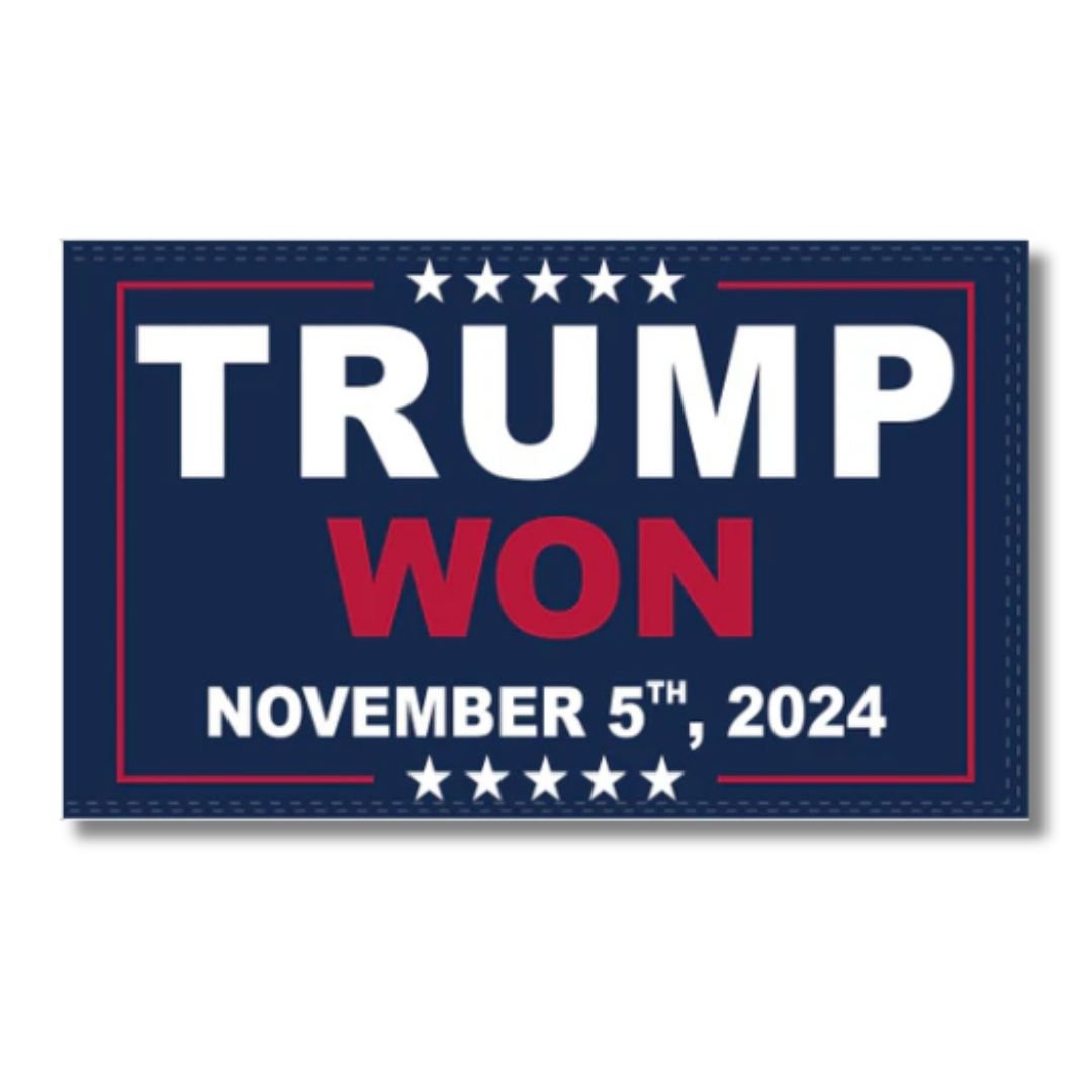 Trump Won November 5, 2024 Flag - PatriotDepot.com