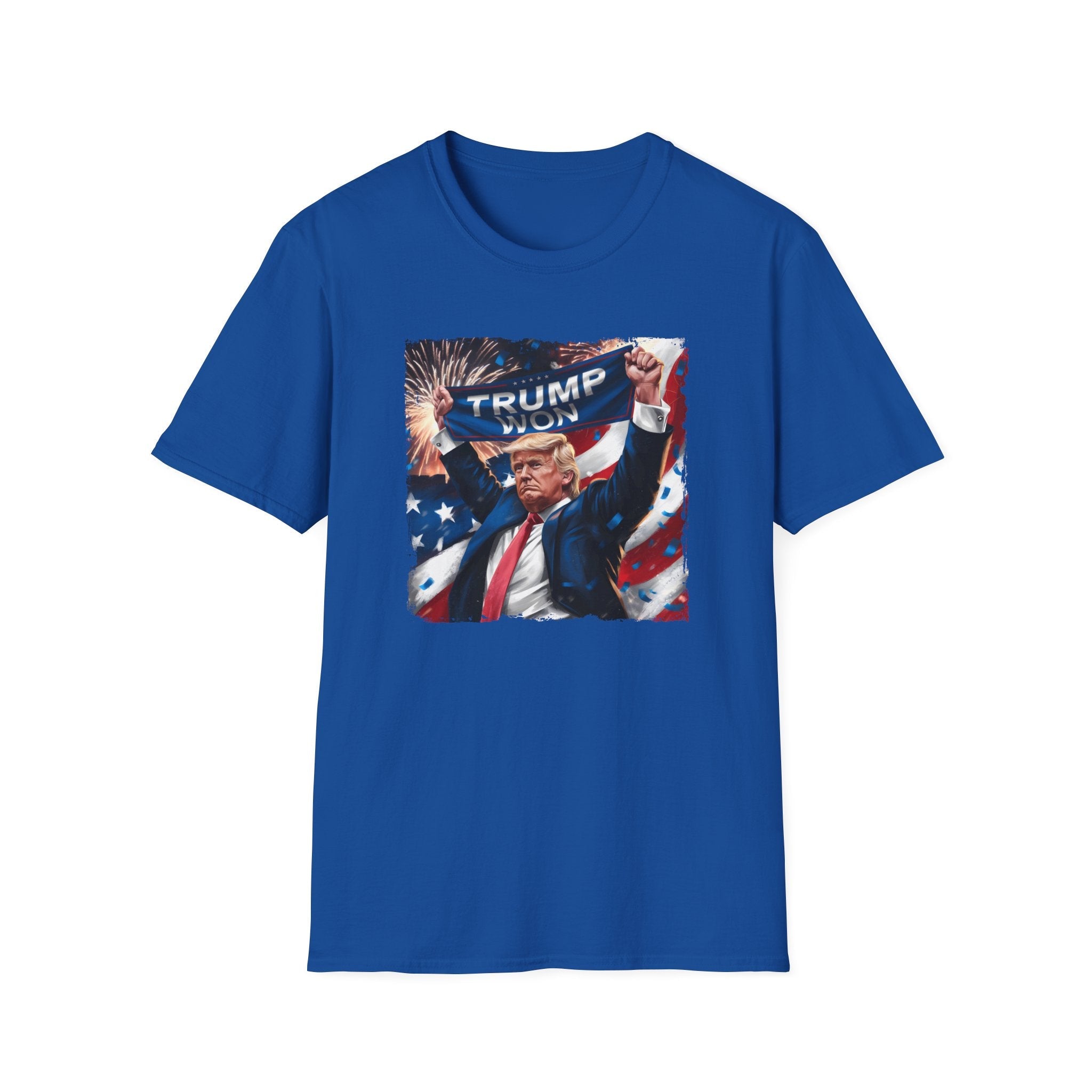 Trump Won Patriotic Celebration T-Shirt - PatriotDepot.com