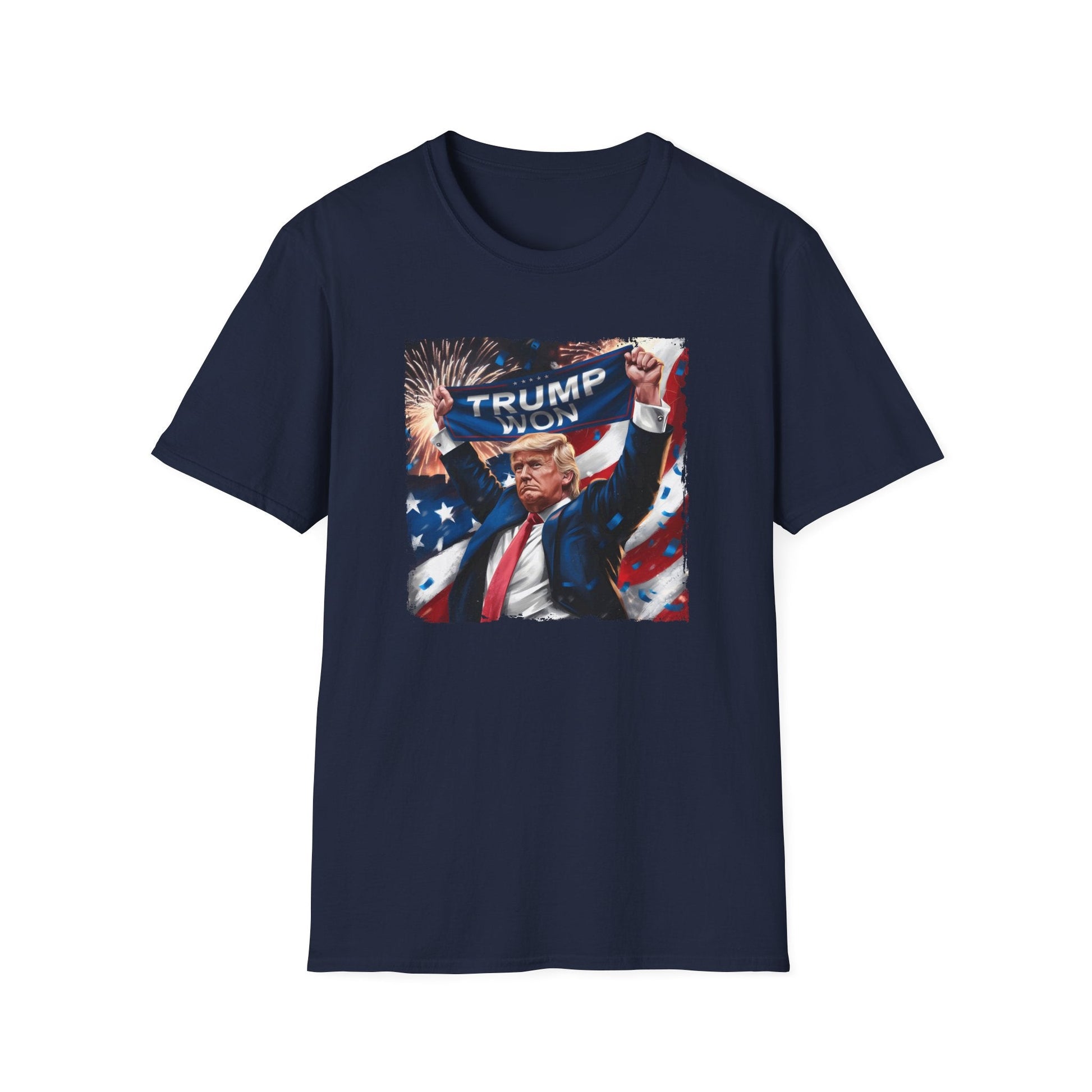Trump Won Patriotic Celebration T-Shirt - PatriotDepot.com