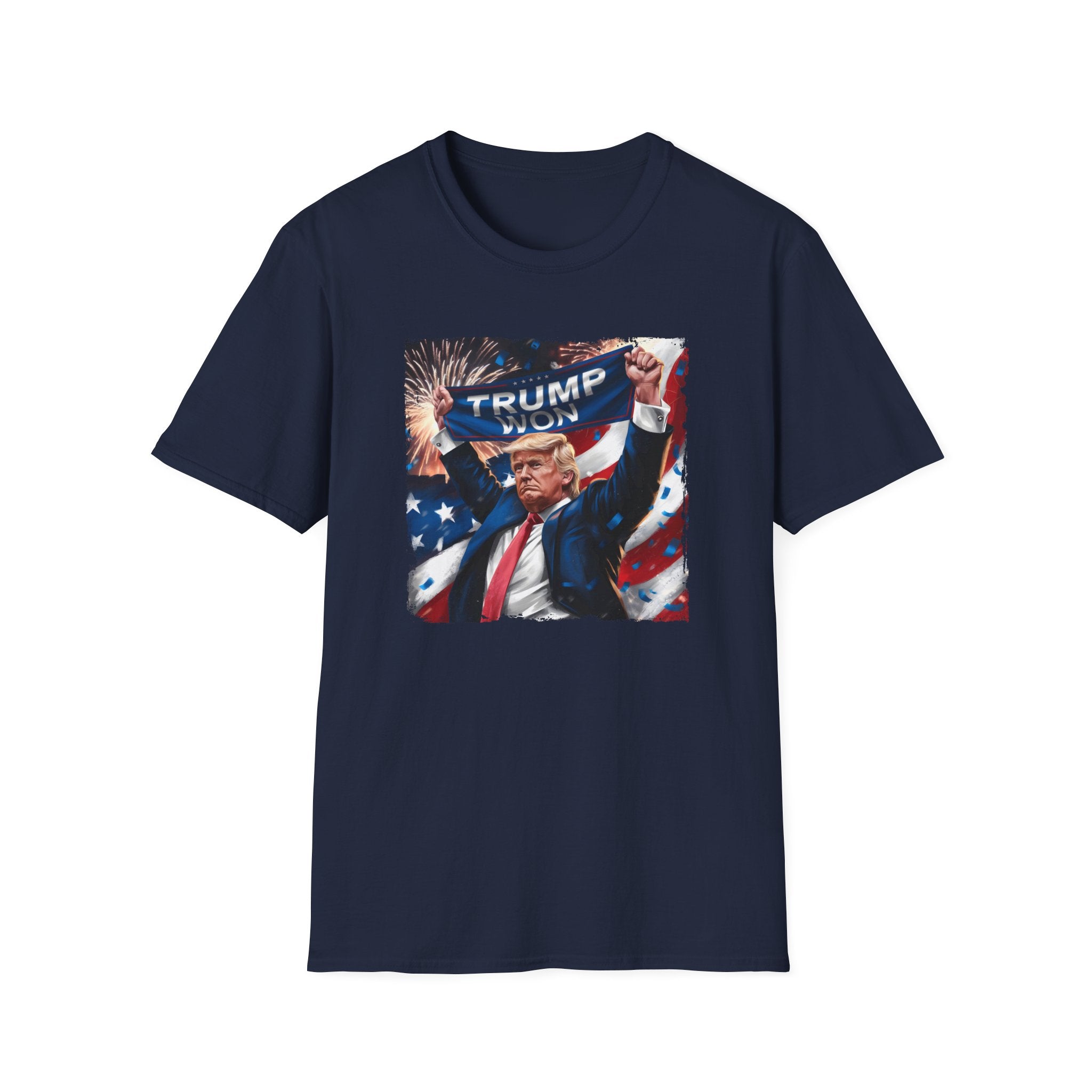 Trump Won Patriotic Celebration T-Shirt - PatriotDepot.com