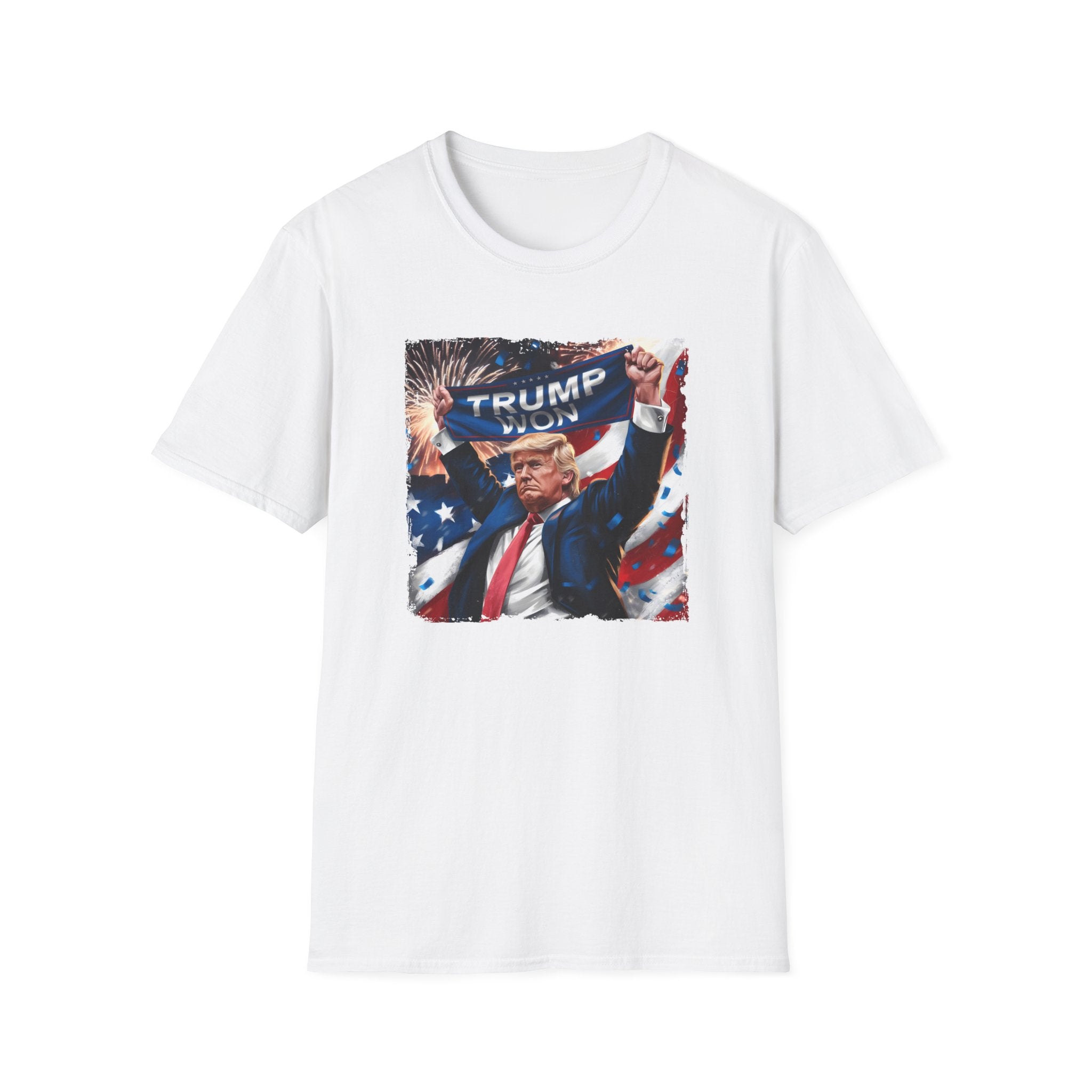 Trump Won Patriotic Celebration T-Shirt - PatriotDepot.com