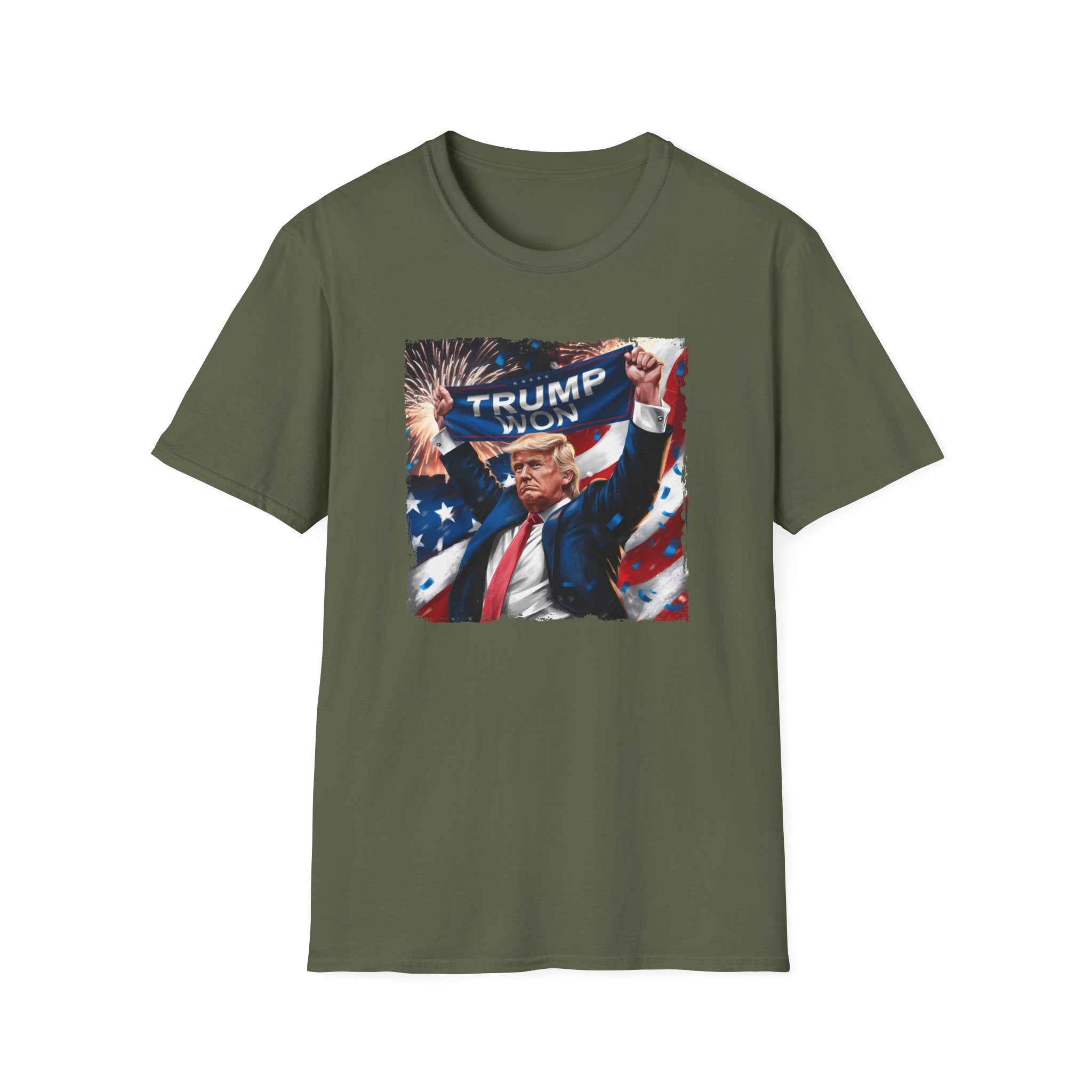 Trump Won Patriotic Celebration T-Shirt - PatriotDepot.com