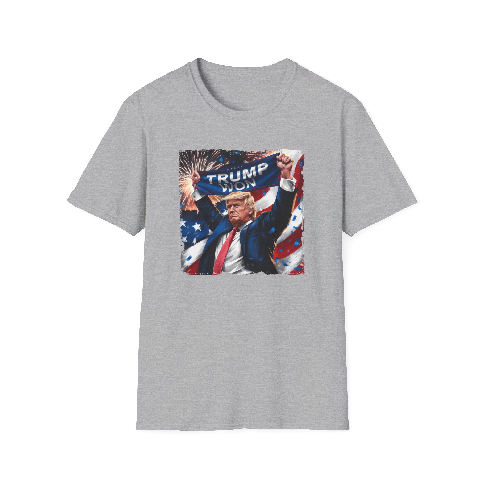 Trump Won Patriotic Celebration T-Shirt - PatriotDepot.com