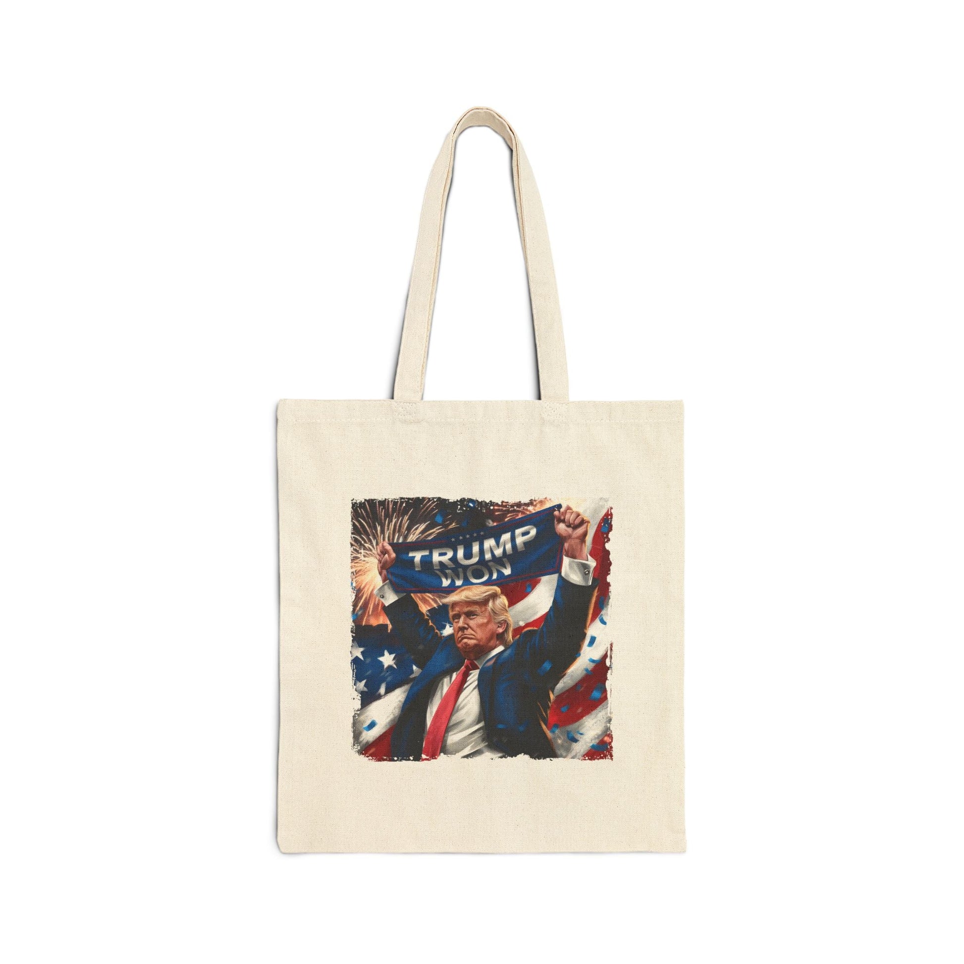 Trump Won Patriotic Celebtration Tote Bag (2 Colors) - PatriotDepot.com