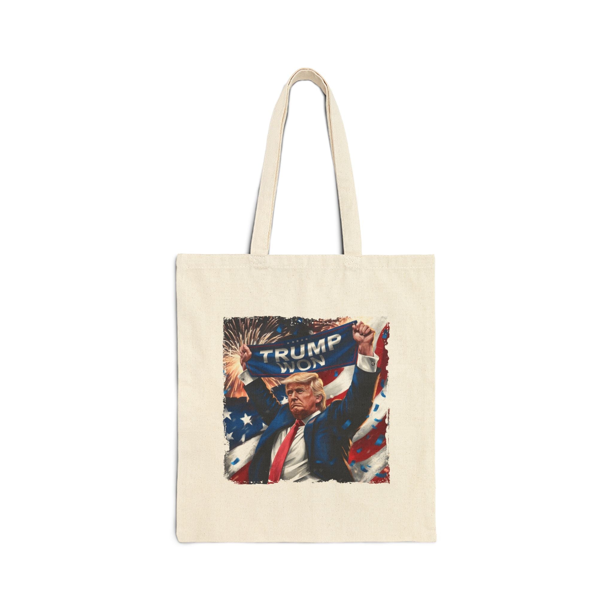 Trump Won Patriotic Celebtration Tote Bag (2 Colors) - PatriotDepot.com