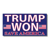 Trump Won Save America Bumper Sticker - PatriotDepot.com