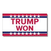 Trump Won Stars and Stripes Bumper Sticker - PatriotDepot.com