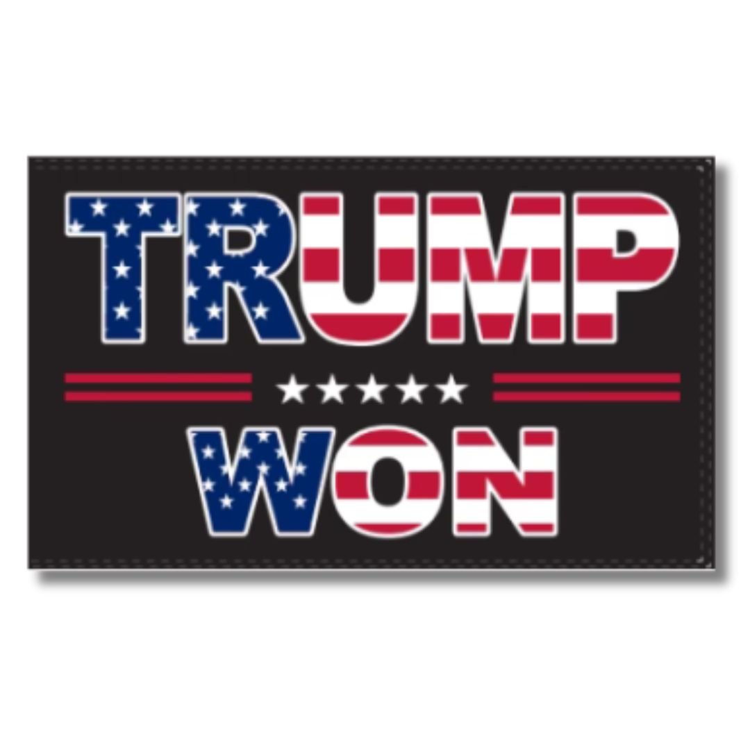 Trump Won Stars & Stripes Flag - PatriotDepot.com