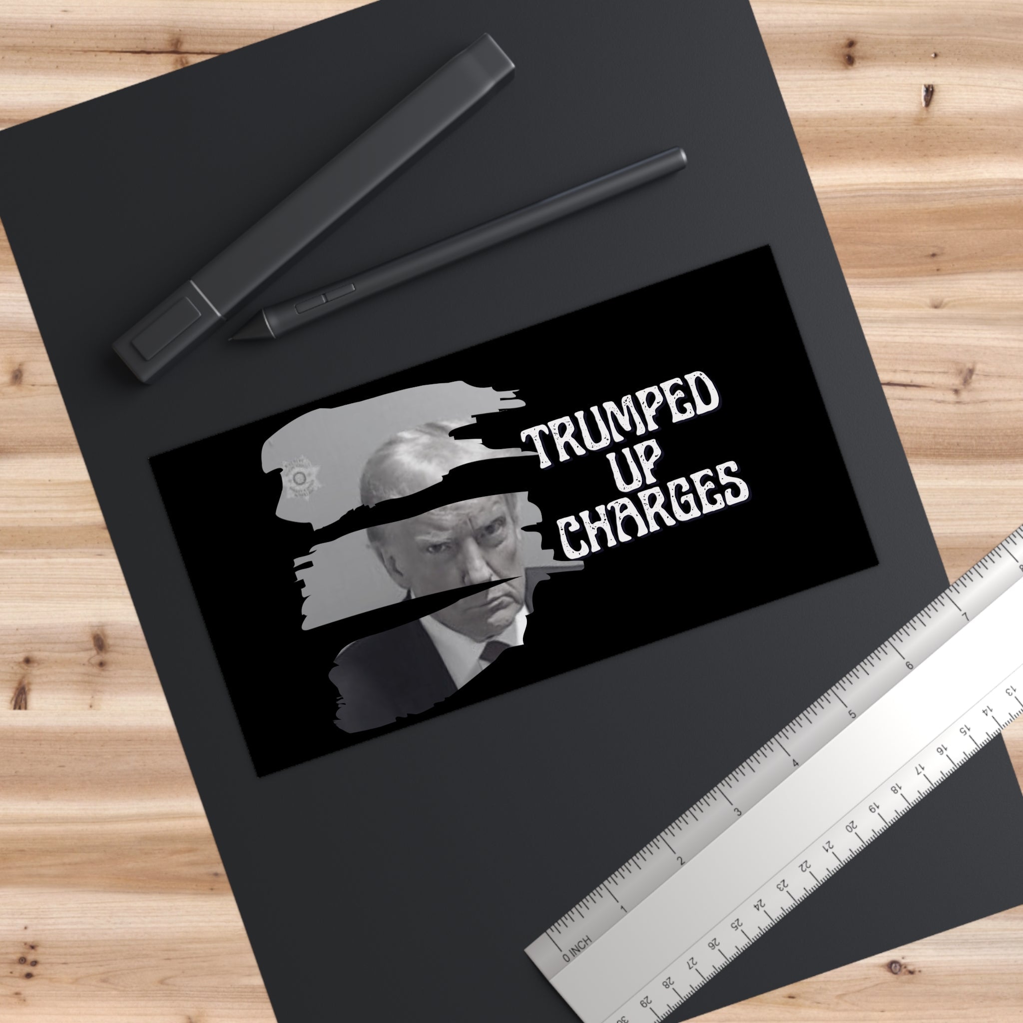 Trumped Up Charges (Mugshot) Bumper Sticker - PatriotDepot.com