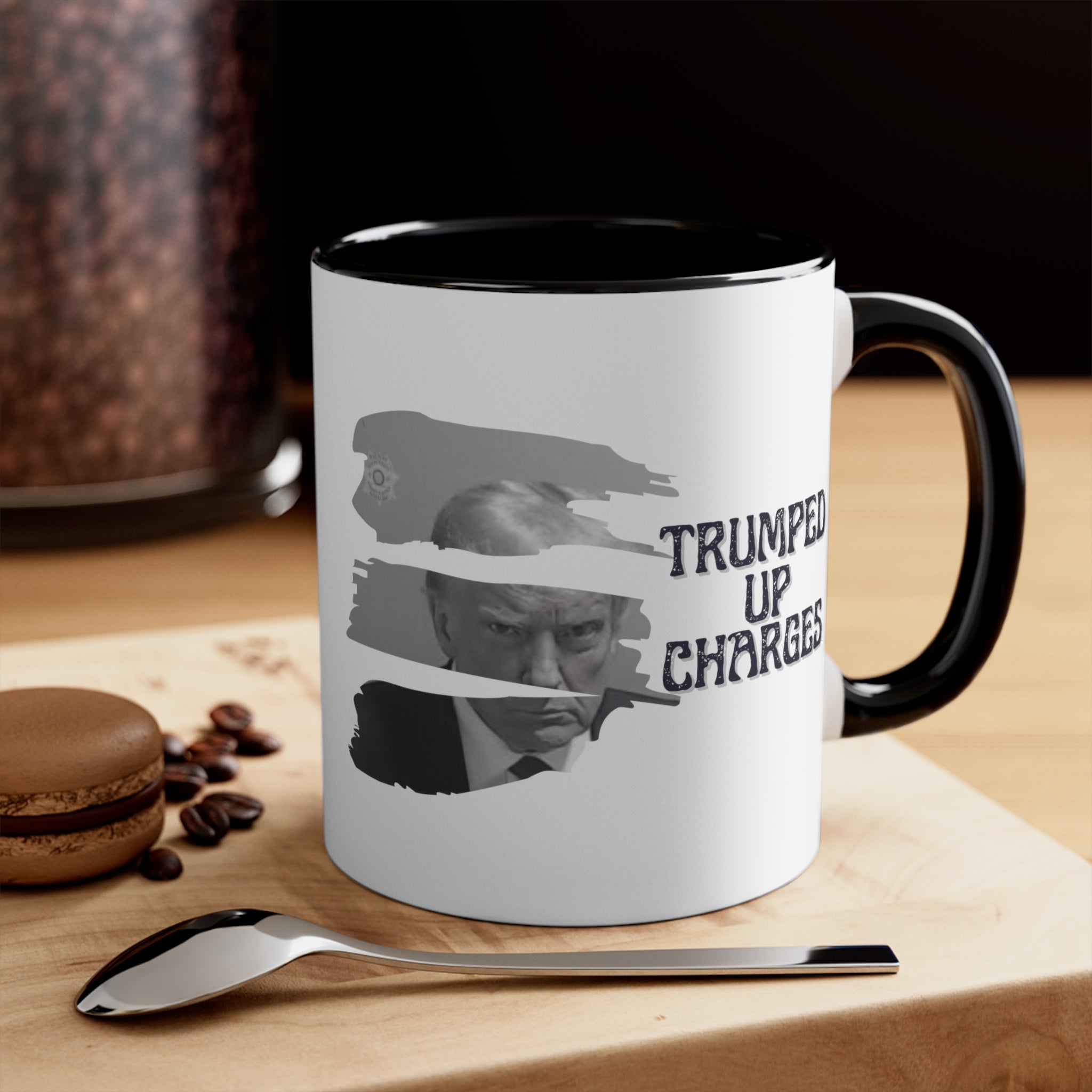 Trumped Up Charges Mugshot Mug (3 Colors, 2 Sizes) - PatriotDepot.com