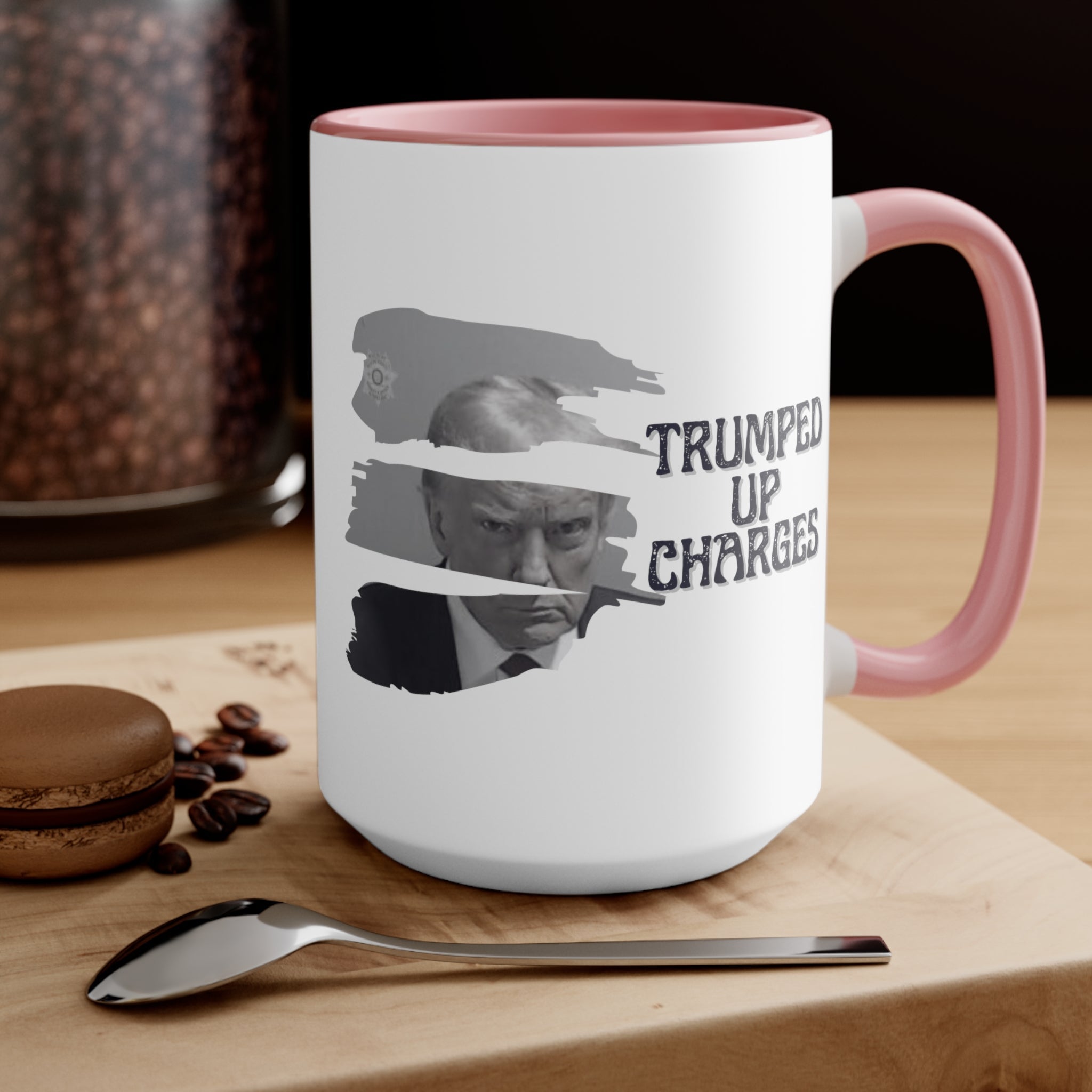 Trumped Up Charges Mugshot Mug (3 Colors, 2 Sizes) - PatriotDepot.com