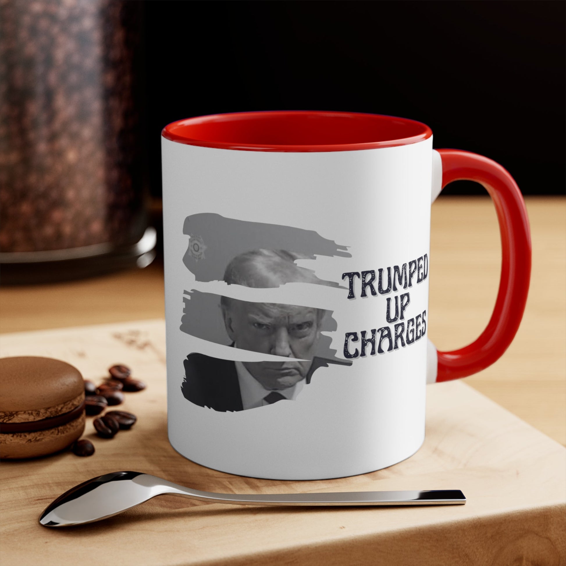 Trumped Up Charges Mugshot Mug (3 Colors, 2 Sizes) - PatriotDepot.com