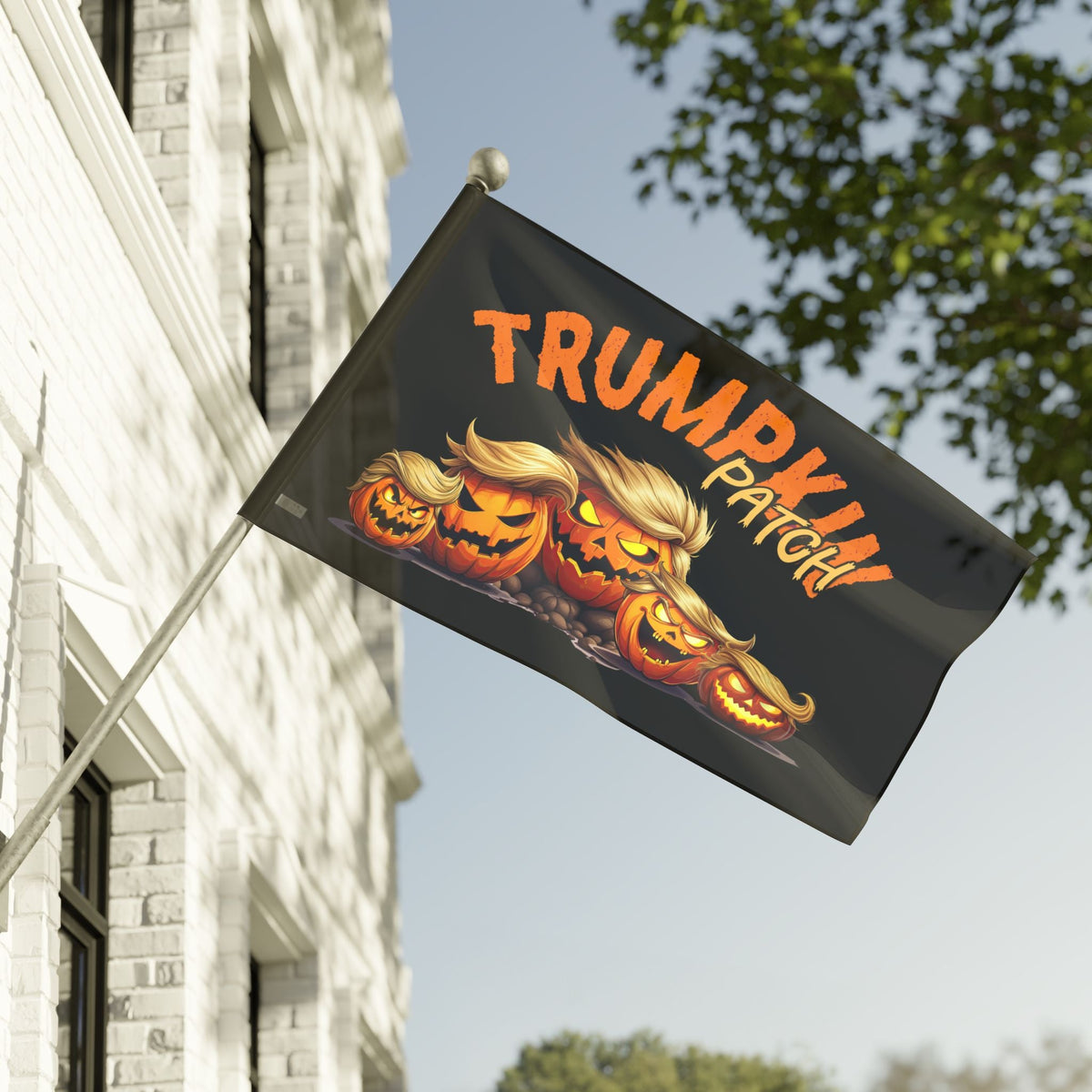 Trumpkin Patch Halloween Custom Banner Flag (3 Sizes) - PatriotDepot.com
