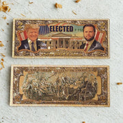 Trump–Vance 2024 Commemorative Gold Replica Note – “Elected” Edition - PatriotDepot.com