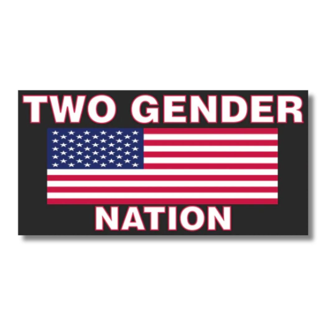 Two Gender Nation Bumper Sticker - PatriotDepot.com