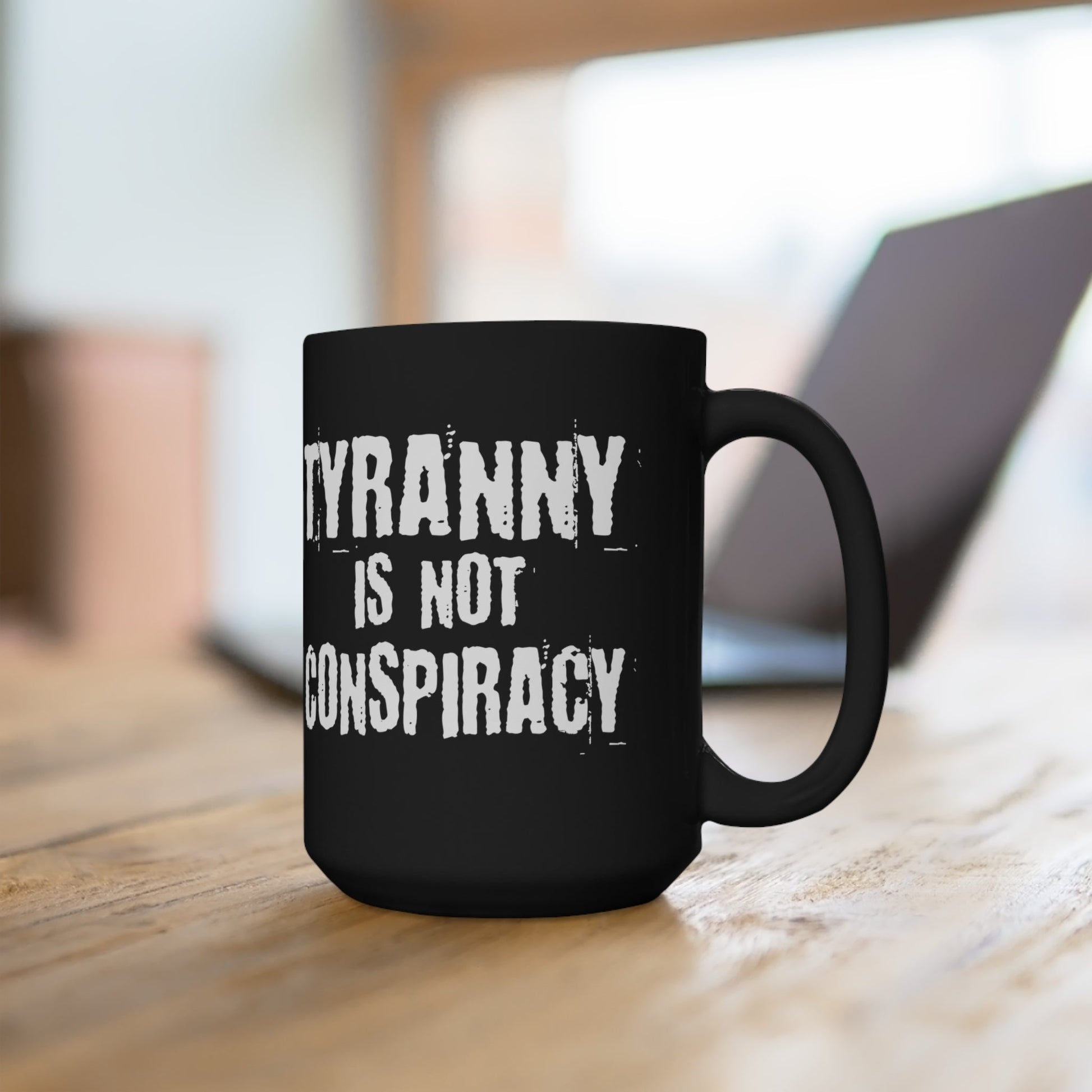 Tyranny Black Mug 15oz - PatriotDepot.com