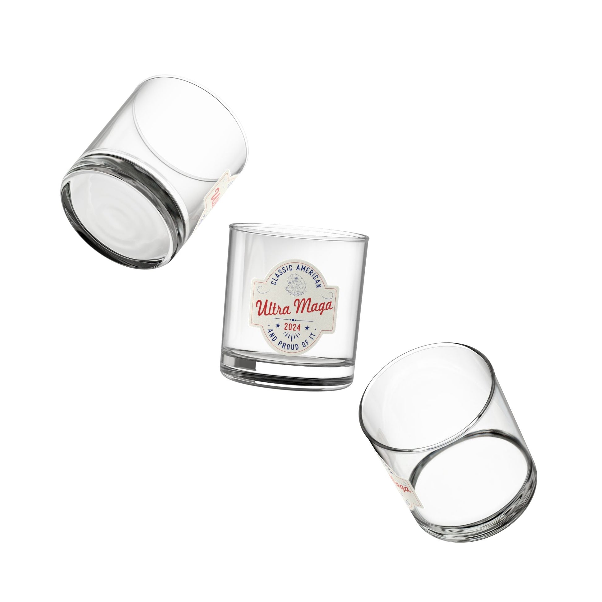 Ultra MAGA Classic American and Proud of It Rocks Glass - PatriotDepot.com