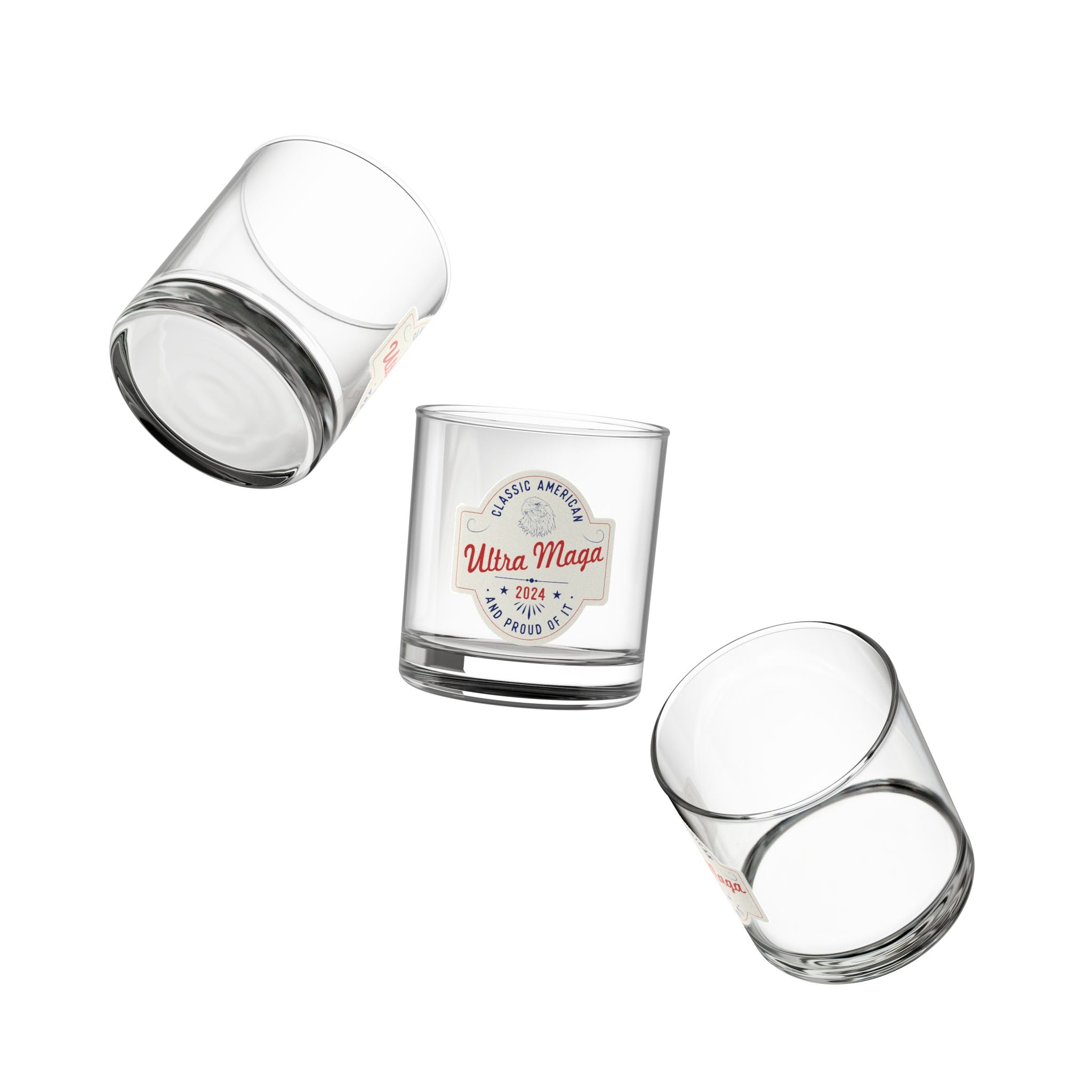Ultra MAGA Classic American and Proud of It Rocks Glass - PatriotDepot.com