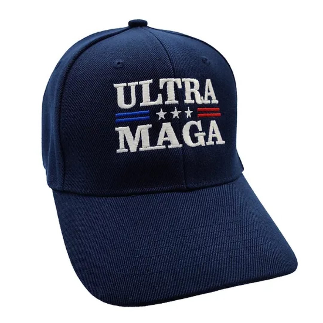 Ultra Maga Custom Embroidered Hat (Navy) - PatriotDepot.com