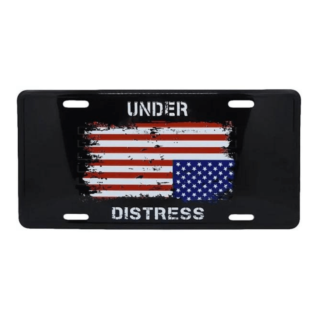 Under Distress Embossed Vanity Plate - PatriotDepot.com