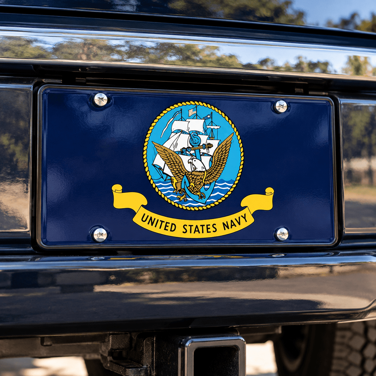 United States Navy Emblem Vanity License Plate - PatriotDepot.com