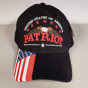 United States of America Patriot Hat with Flag Bill (Black) - PatriotDepot.com