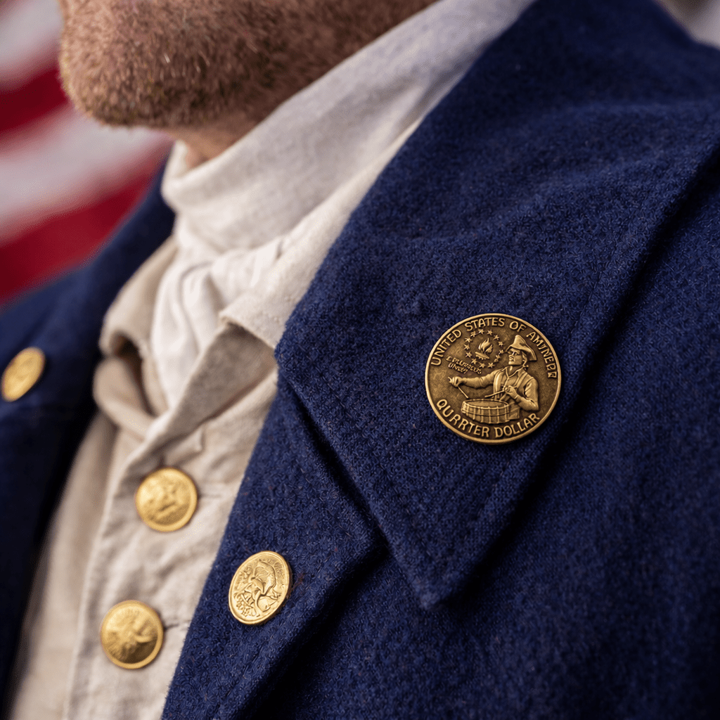 United States of America Quarter Dollar 1776 Commemorative Lapel Pin - PatriotDepot.com