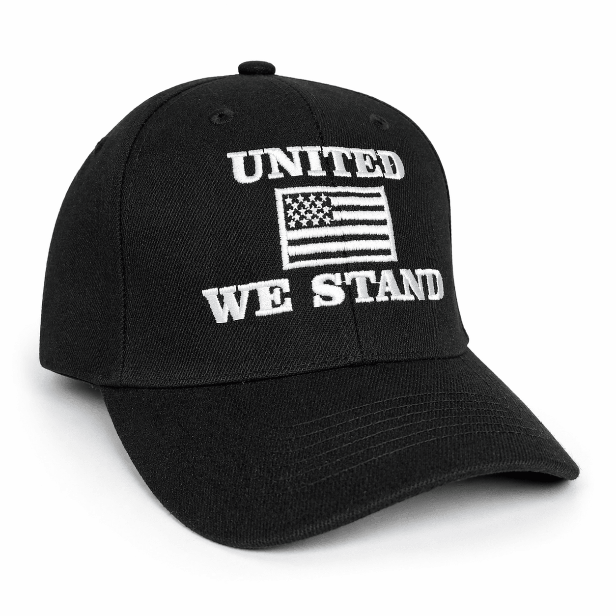 United We Stand Custom Embroidered Hat (Black) - PatriotDepot.com