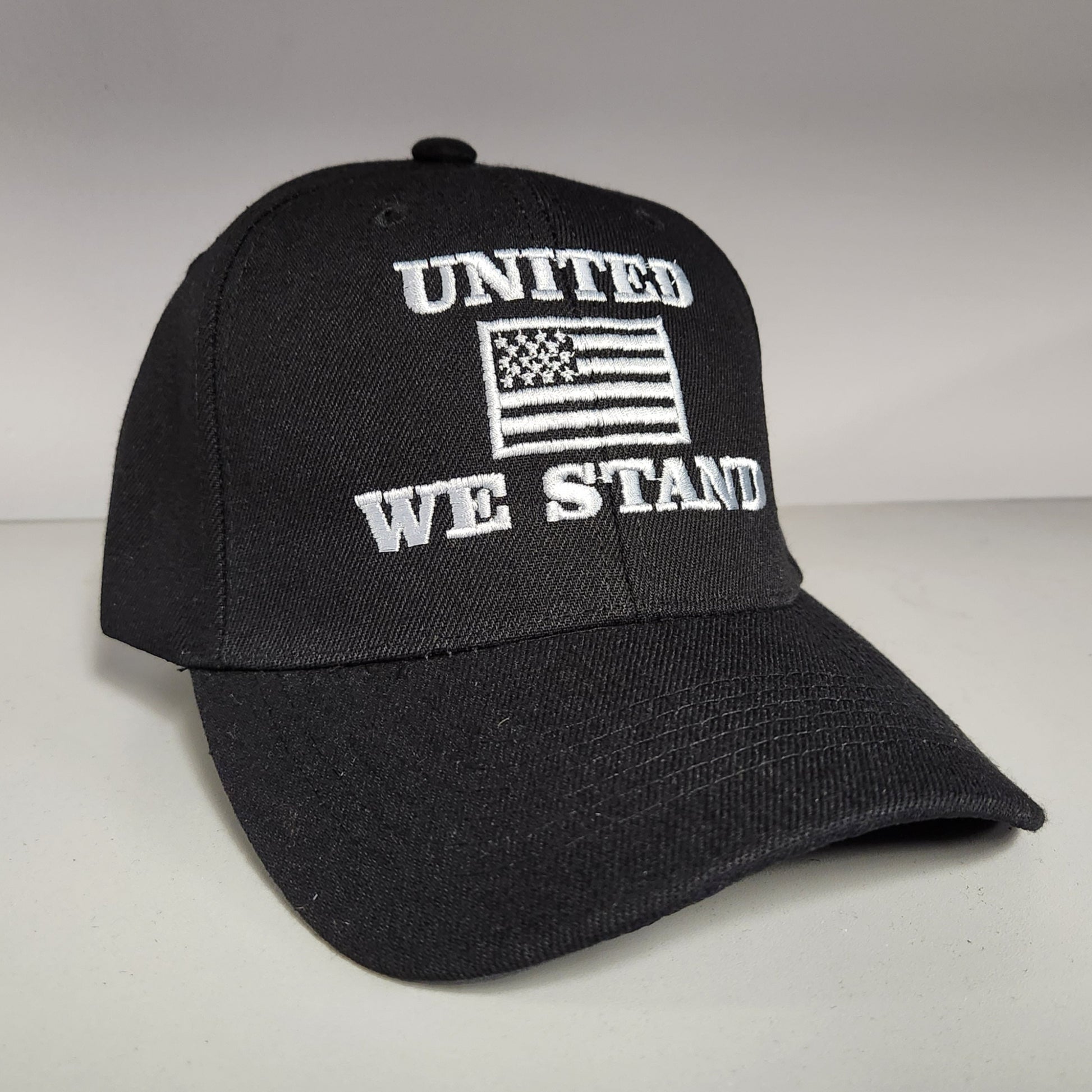 United We Stand Custom Embroidered Hat (Black) - PatriotDepot.com