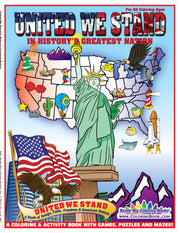 United We Stand Patriotic Coloring Book | Faith, Freedom & American Symbols | 40 Pages | 8.5" x 11" - PatriotDepot.com