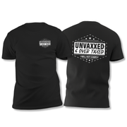 Unvaxxed & Overtaxed T-Shirt (Front & Back Design) - PatriotDepot.com