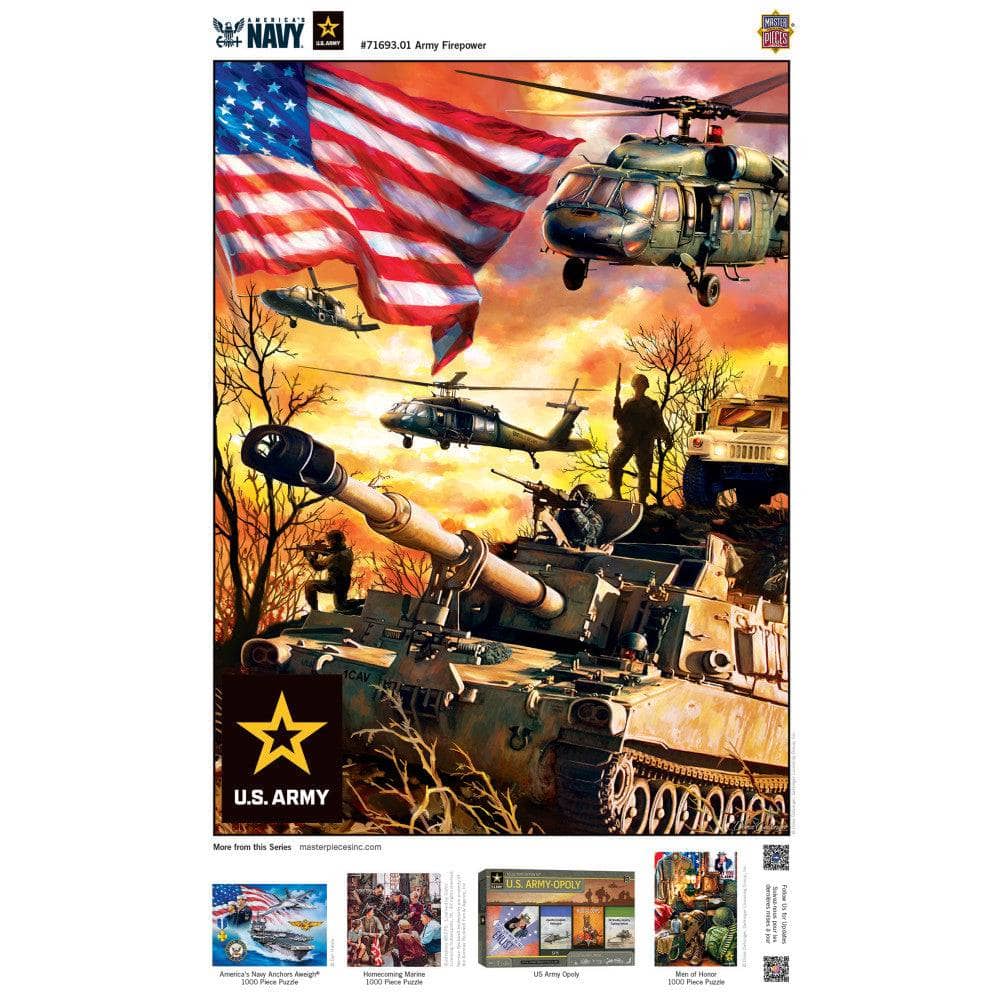 U.S. Army - Army Firepower 1000 Piece Jigsaw Puzzle - PatriotDepot.com