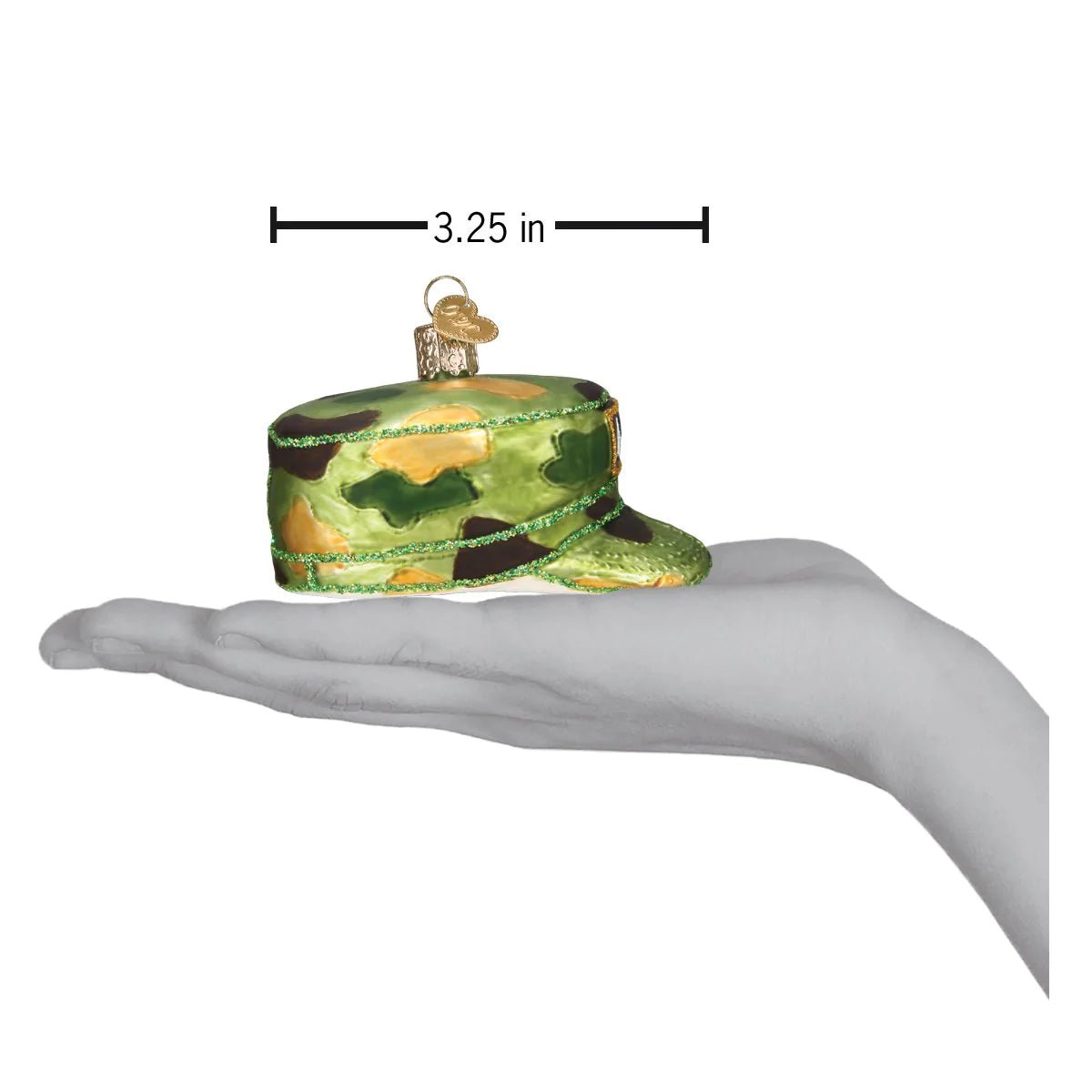 U.S. Army Cap Glass Ornament - PatriotDepot.com