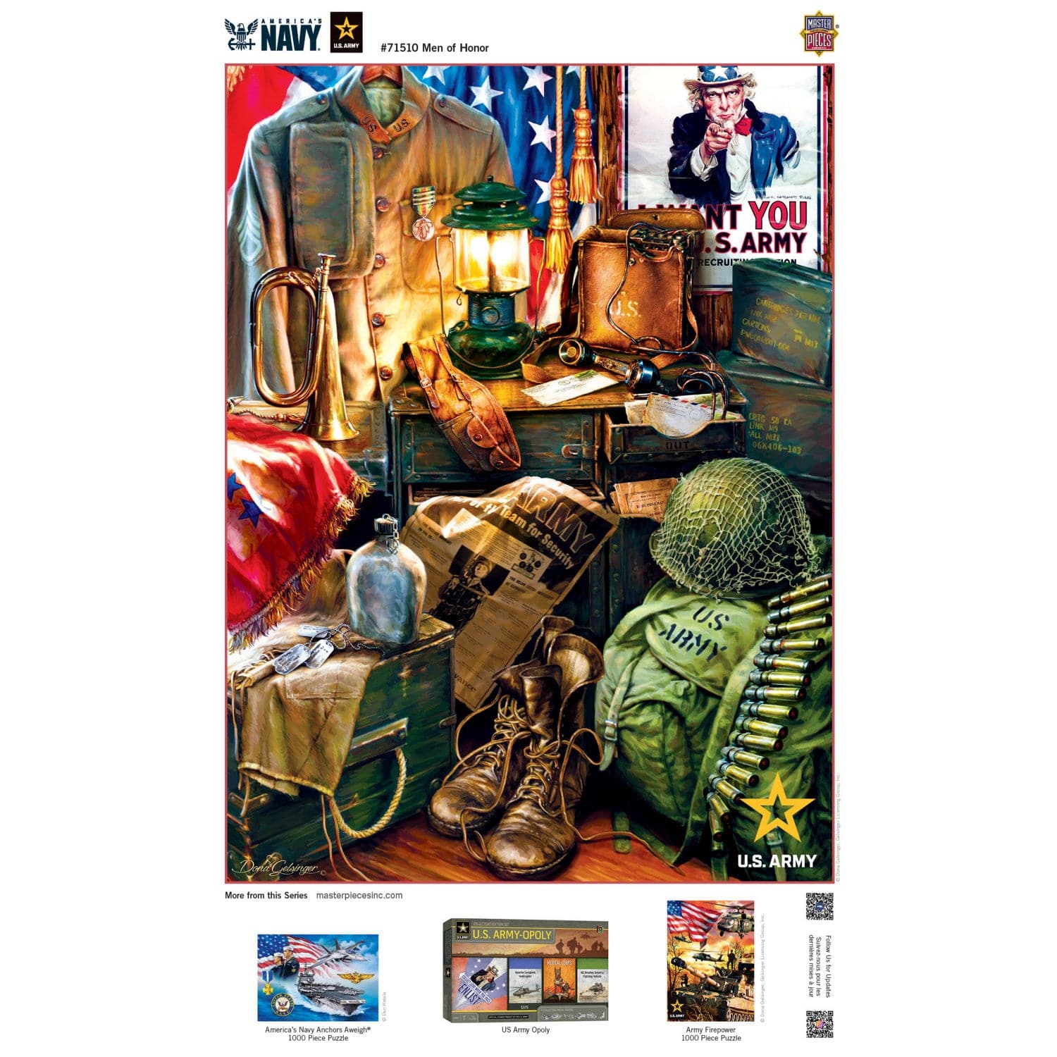 U.S. Army - Men of Honor 1000 Piece Jigsaw Puzzle - PatriotDepot.com