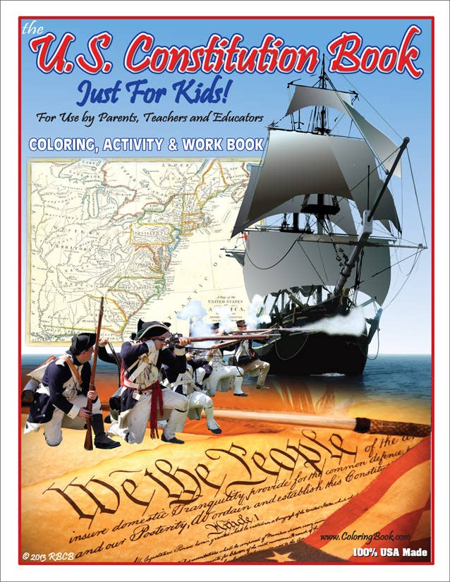 U.S. Constitution Coloring & Activity Book for Kids | 8.5" x 11" - PatriotDepot.com