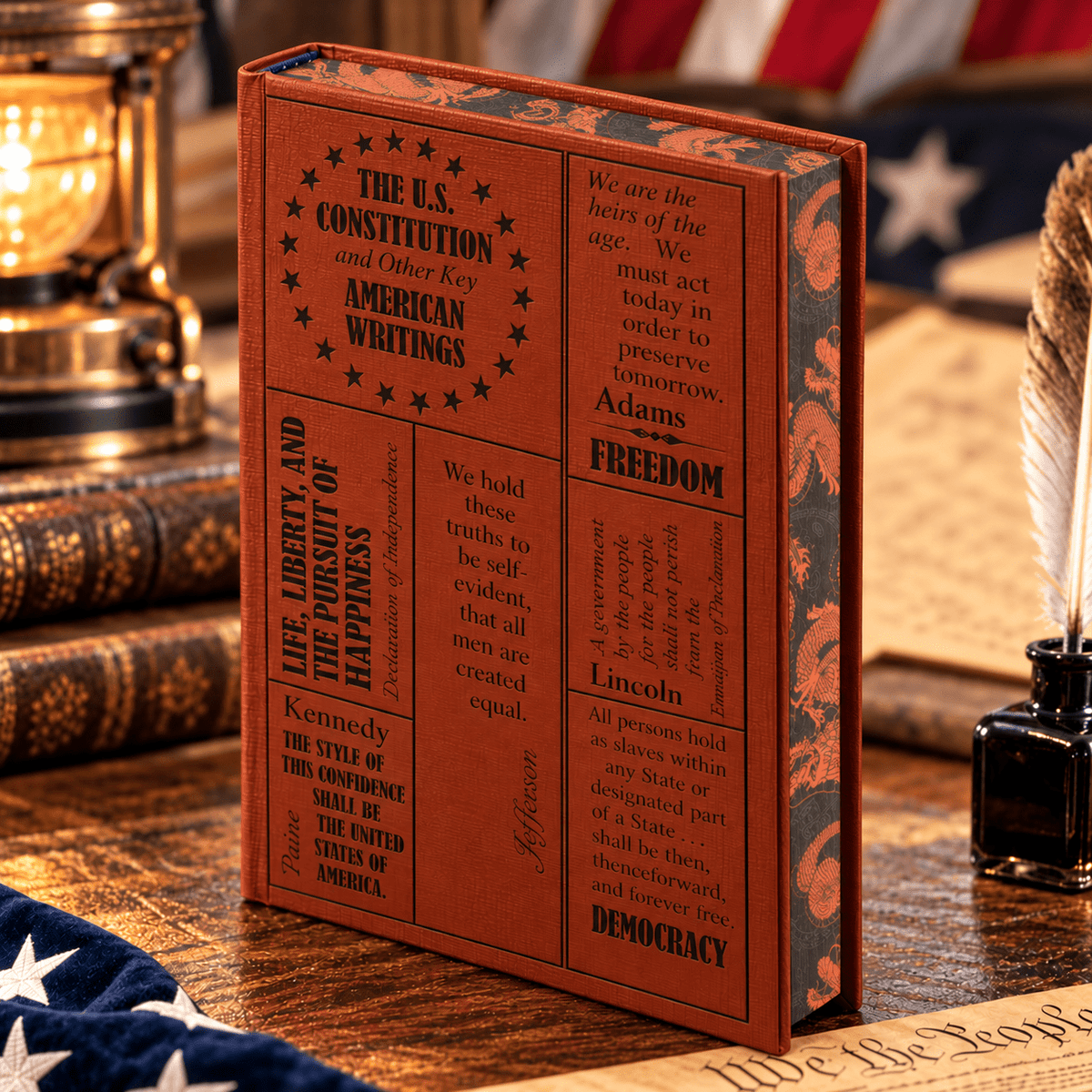 U.S. Constitution & Key American Writings | Gilded Edition | Heat Burnished Cover - PatriotDepot.com