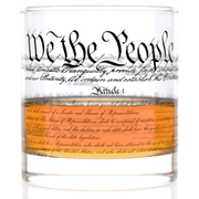 U.S. Constitution Whiskey Rocks Glass | 11 oz American Heritage Glassware | Patriotic Gift - PatriotDepot.com