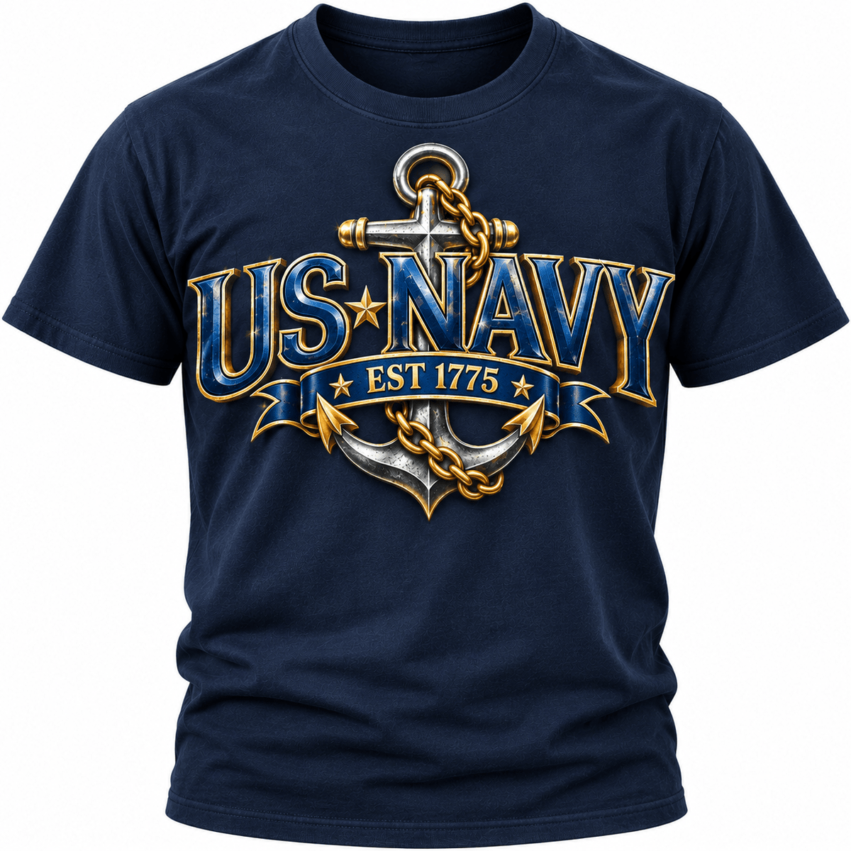 U.S. Navy Est. 1775 Vintage Anchor T-Shirt - PatriotDepot.com