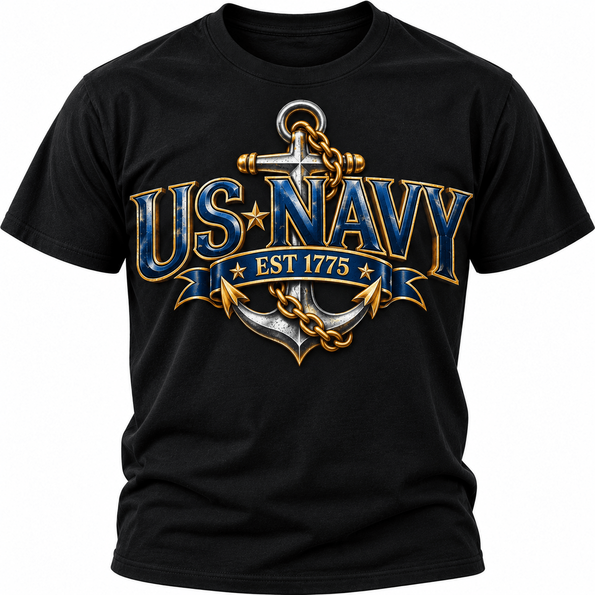 U.S. Navy Est. 1775 Vintage Anchor T-Shirt - PatriotDepot.com