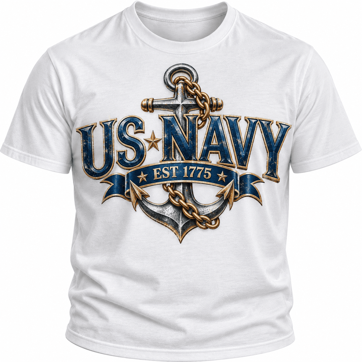 U.S. Navy Est. 1775 Vintage Anchor T-Shirt - PatriotDepot.com