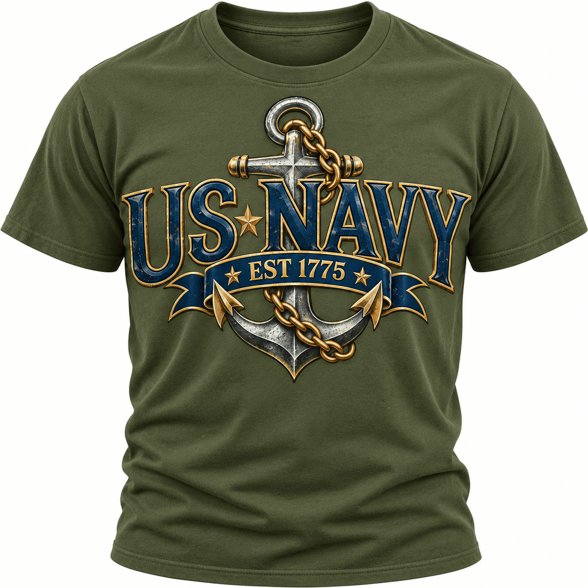 U.S. Navy Est. 1775 Vintage Anchor T-Shirt - PatriotDepot.com