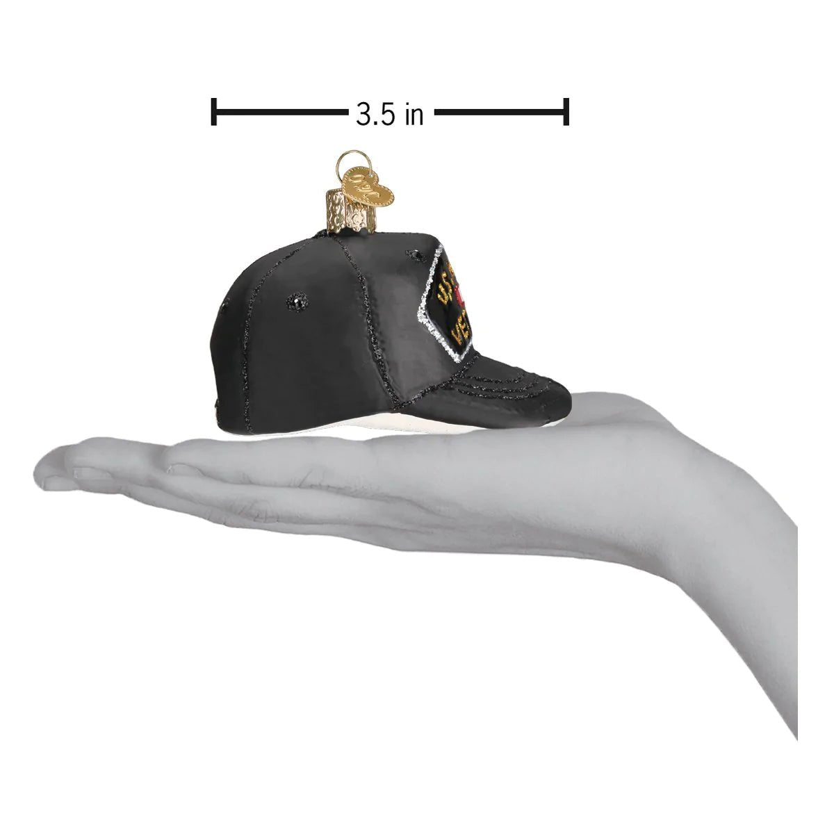 U.S. Veteran Cap Glass Ornament - PatriotDepot.com