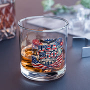 USA 250 Semiquincentennial Patriotic Eagle Rocks Glass – 1776–2026 Limited Edition - PatriotDepot.com