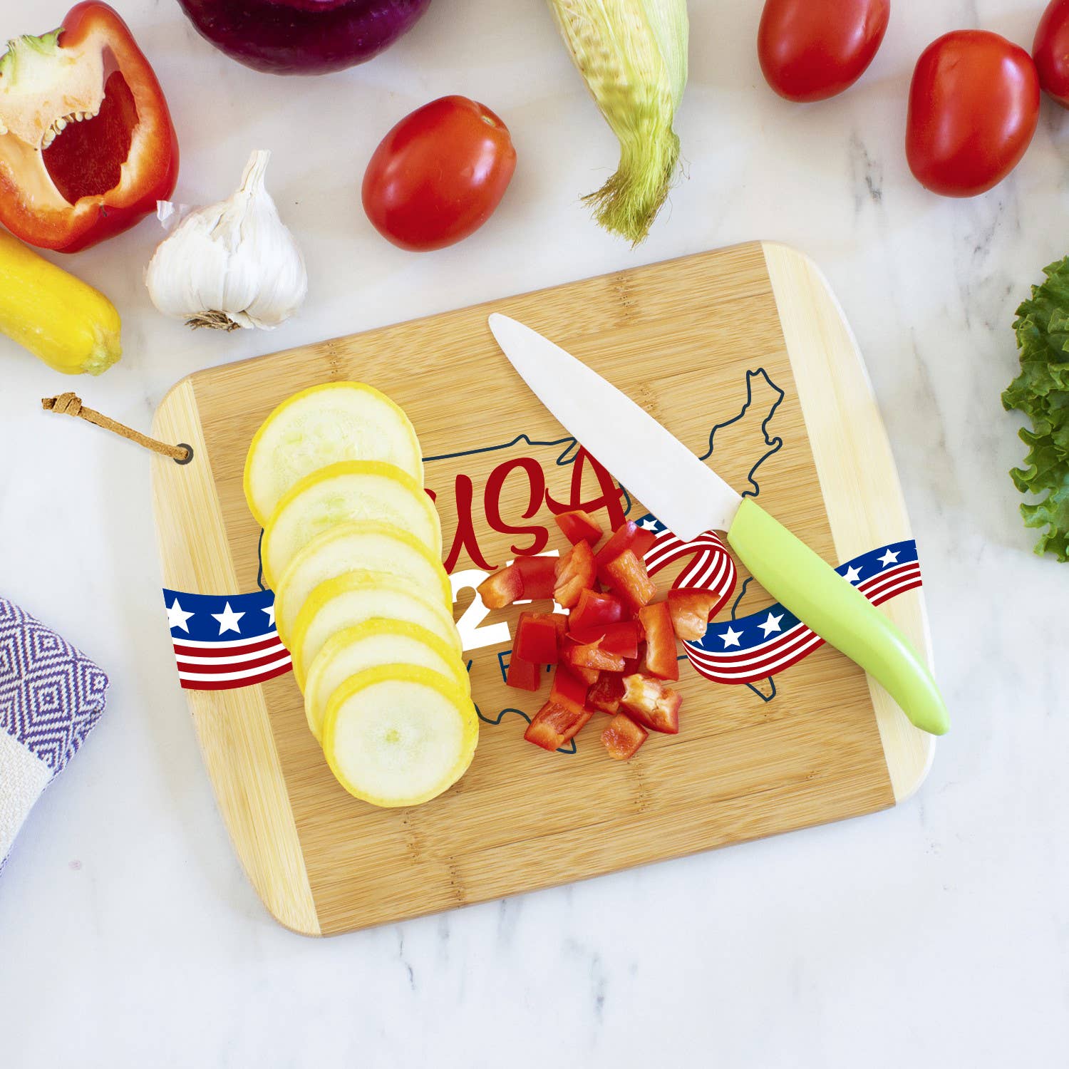 USA 250th Anniversary Colorful Cutting Board, 11" x 8 - 1/2" - PatriotDepot.com